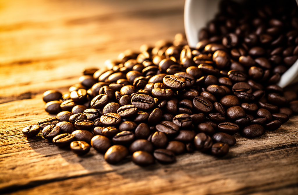 Arabica coffee beans — 100% arabica, roasted fresh
