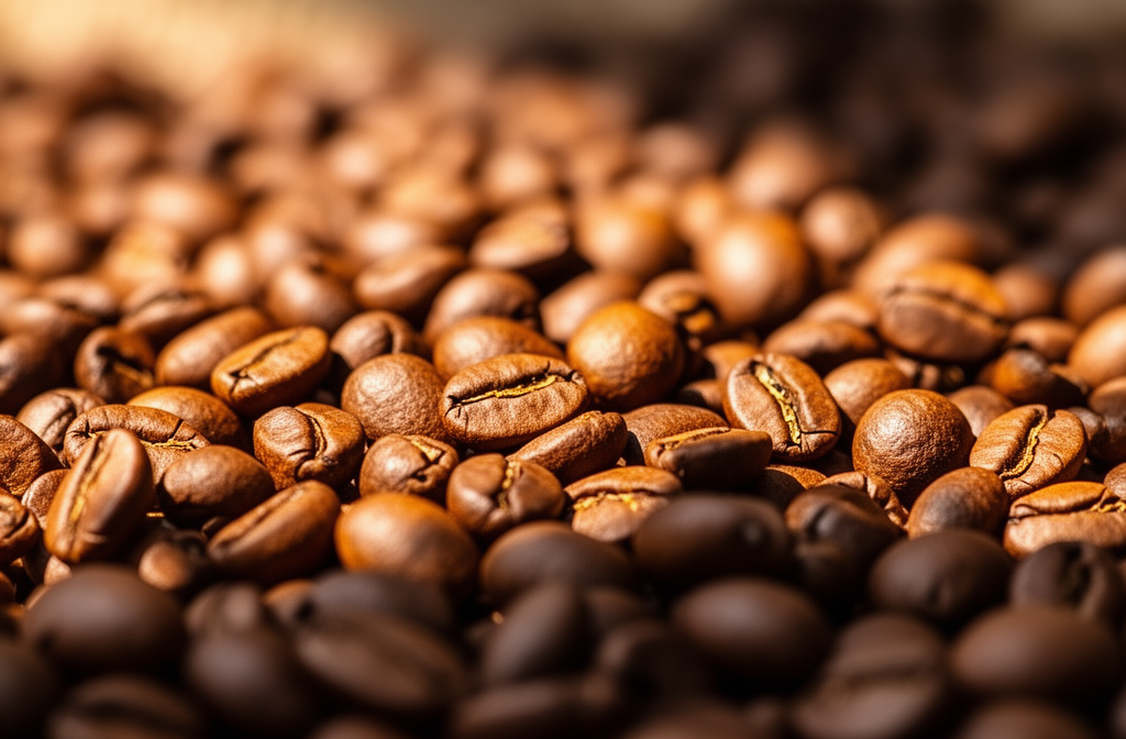 Medium roast coffee beans, smooth and balanced